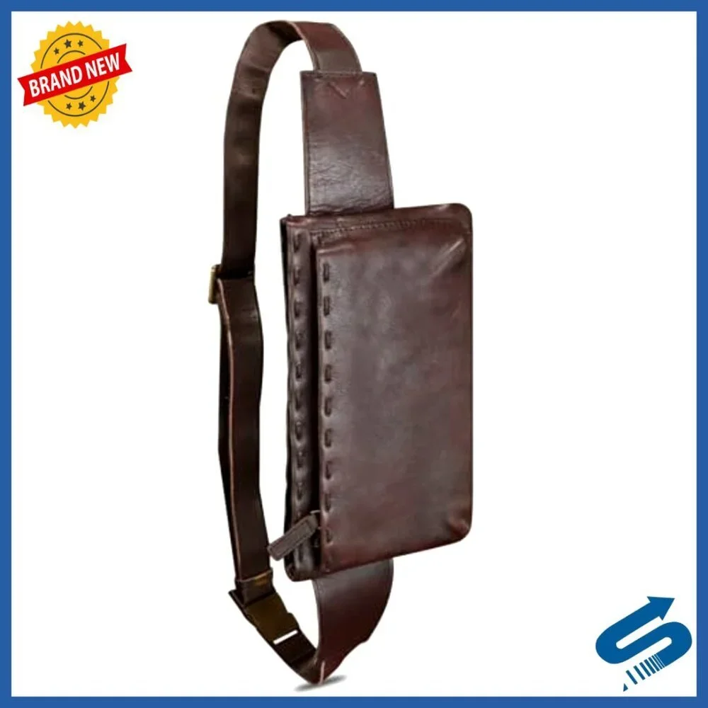 Genuine Leather Fanny Pack Sling Bag Crossbody Waist Bag Unisex
